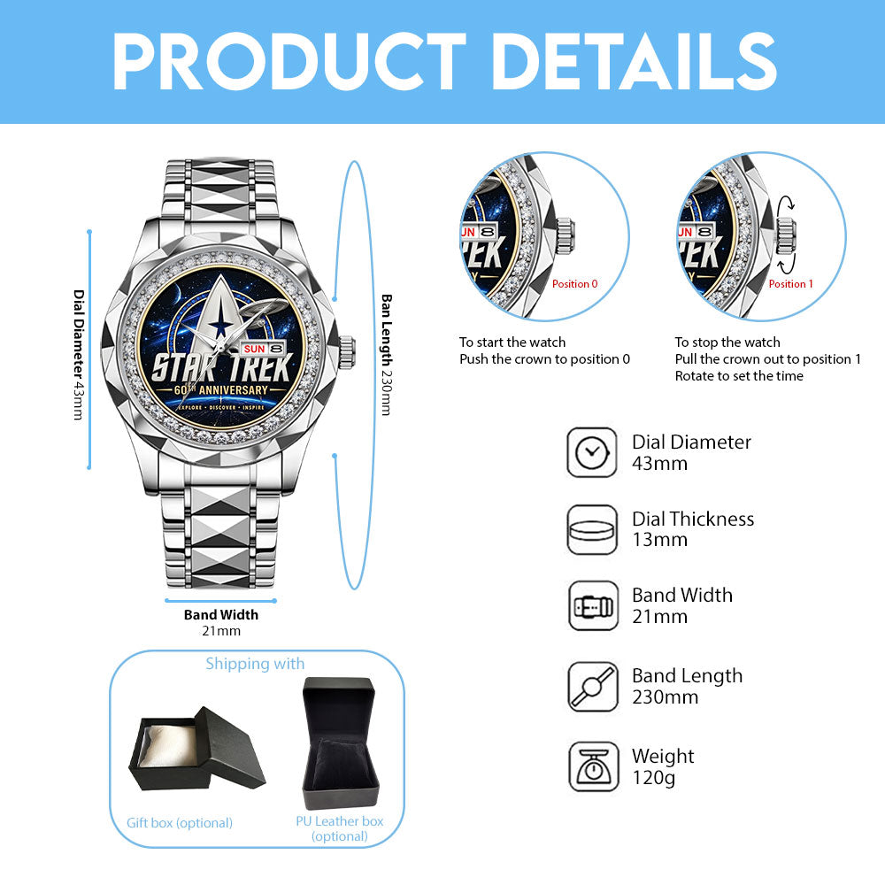 Star Trek 60th Anniversary 2026 Alloy Luxury Quartz Watch - TMTHU6699