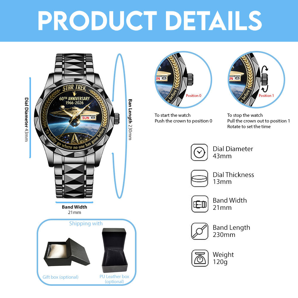 Star Trek 60th Anniversary 2026 Alloy Luxury Quartz Watch - TANTN20864