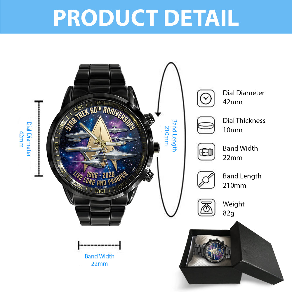 Star Trek 60th Anniversary 2026 Black Stainless Steel Watch - TMTHU4745