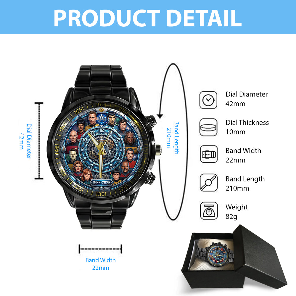 Star Trek 60th Anniversary 2026 Black Stainless Steel Watch - TMTHU4432