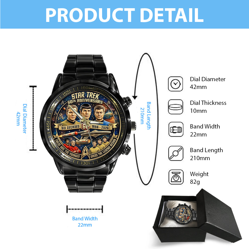 Star Trek 60th Anniversary 2026 Black Stainless Steel Watch - TMTHU4663