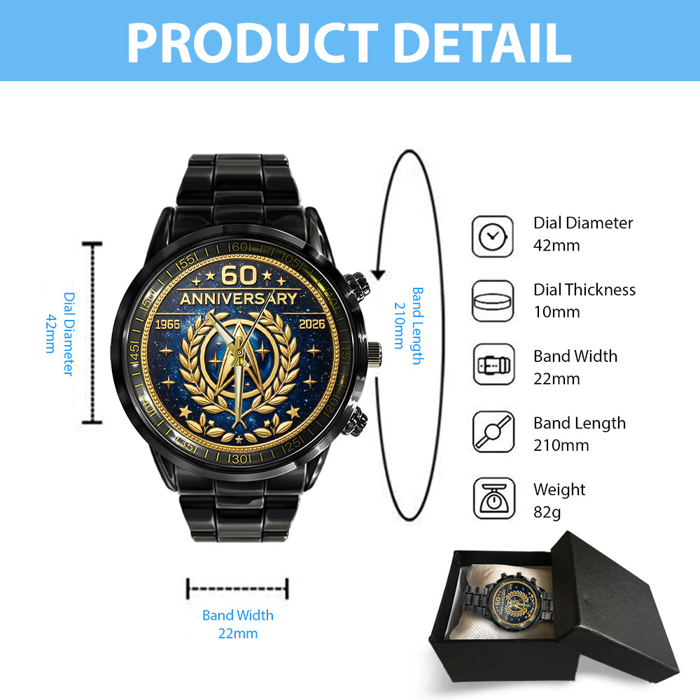 Star Trek 60th Anniversary 2026 Black Stainless Steel Watch - TMTHU4866