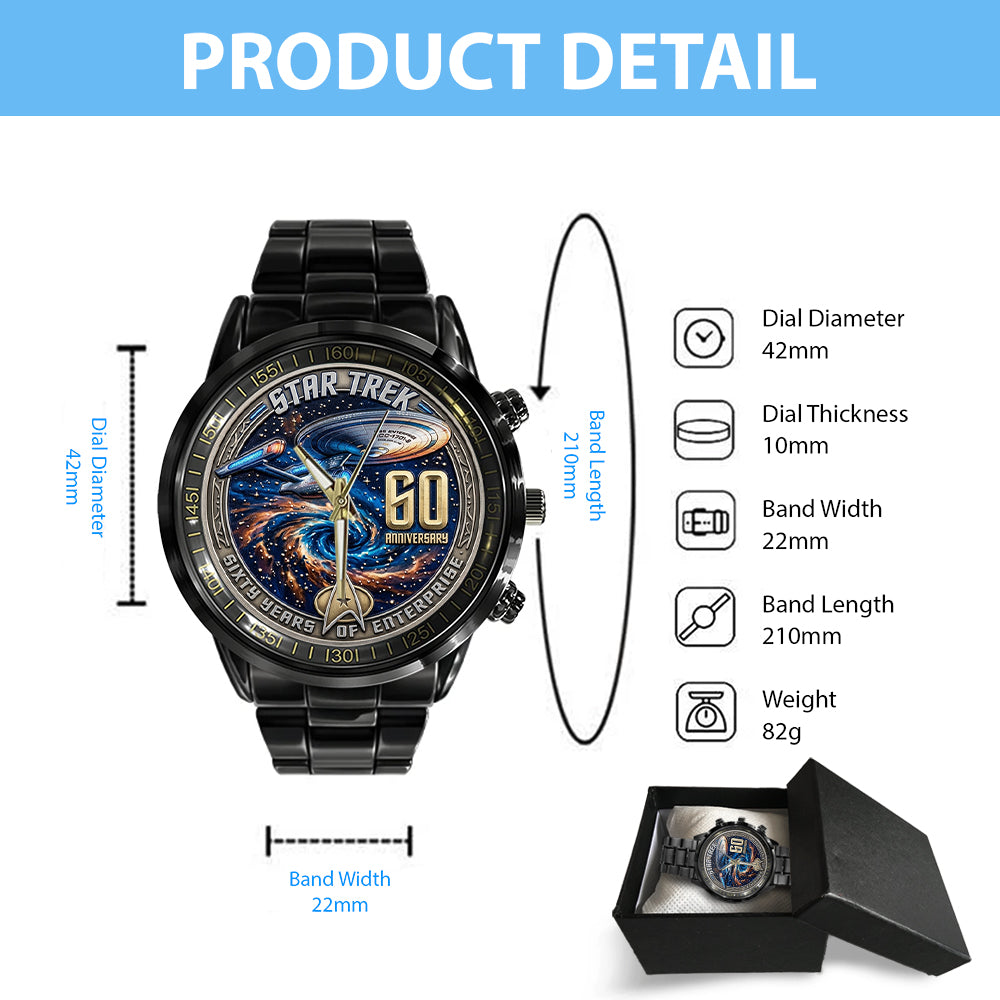 Star Trek 60th Anniversary 2026 Black Stainless Steel Watch - TMTHU5442
