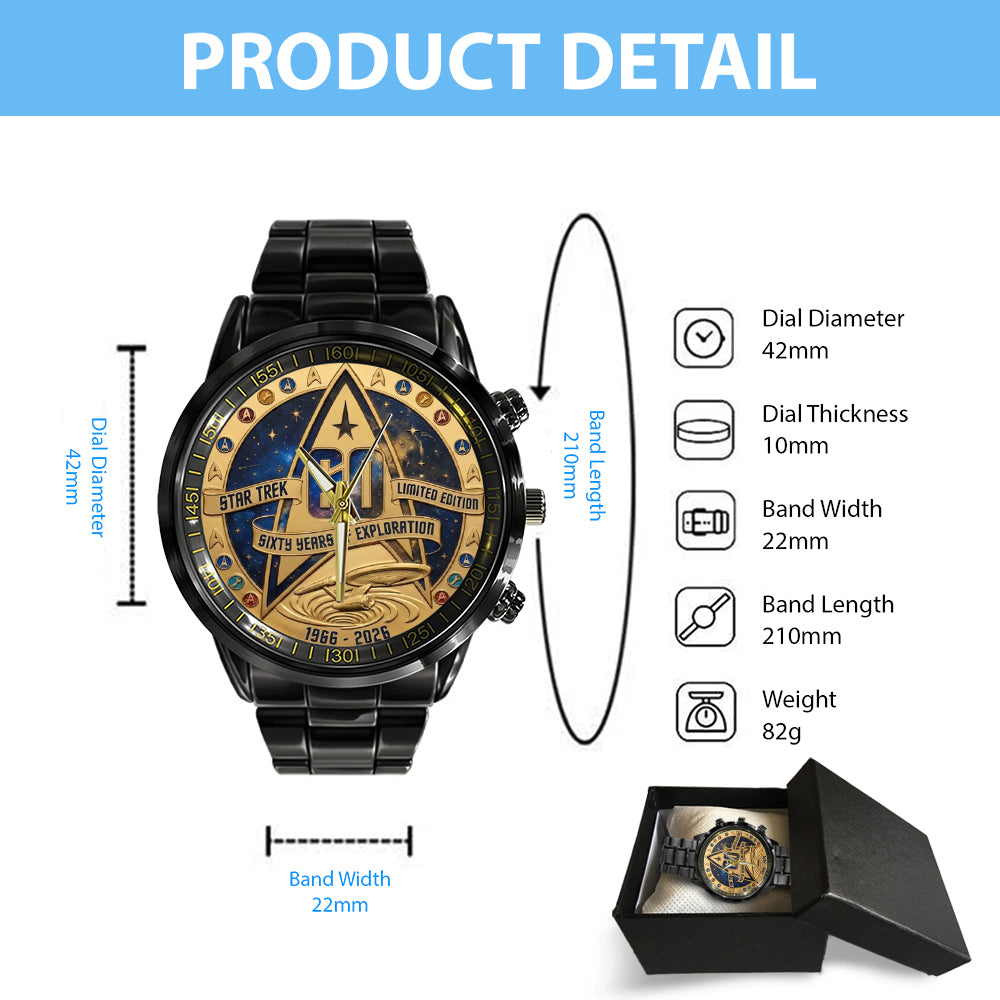 Star Trek 60th Anniversary 2026 Black Stainless Steel Watch - TMTHU5650