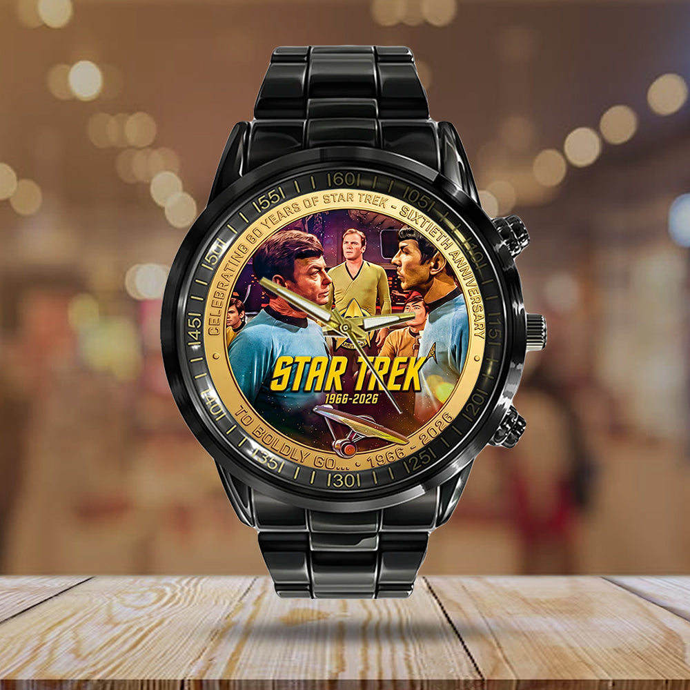 Star Trek 60th Anniversary 2026 Black Stainless Steel Watch - TMTHU6027
