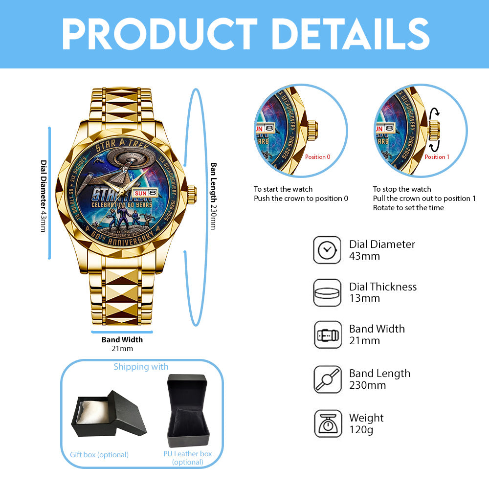 Star Trek 60th Anniversary Alloy Luxury Quartz Watch - TMTHU4282