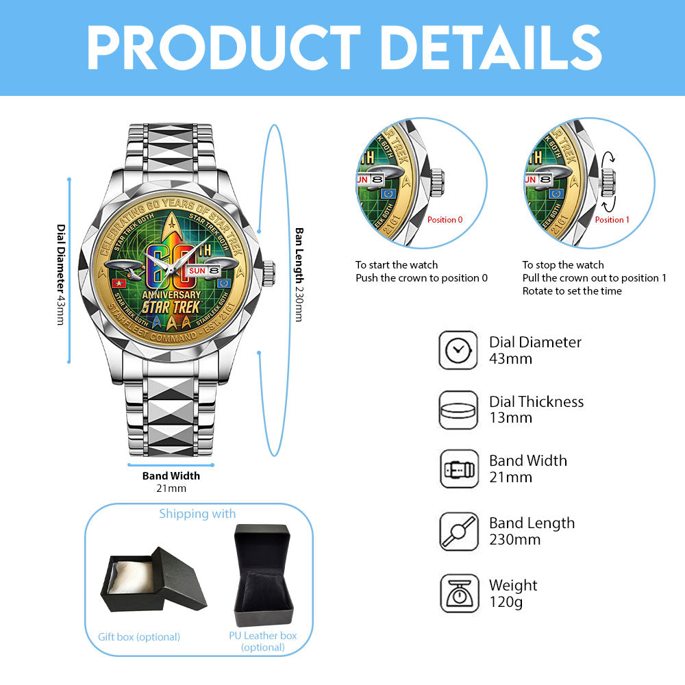Star Trek 60th Anniversary Alloy Luxury Quartz Watch - TMTHU7847