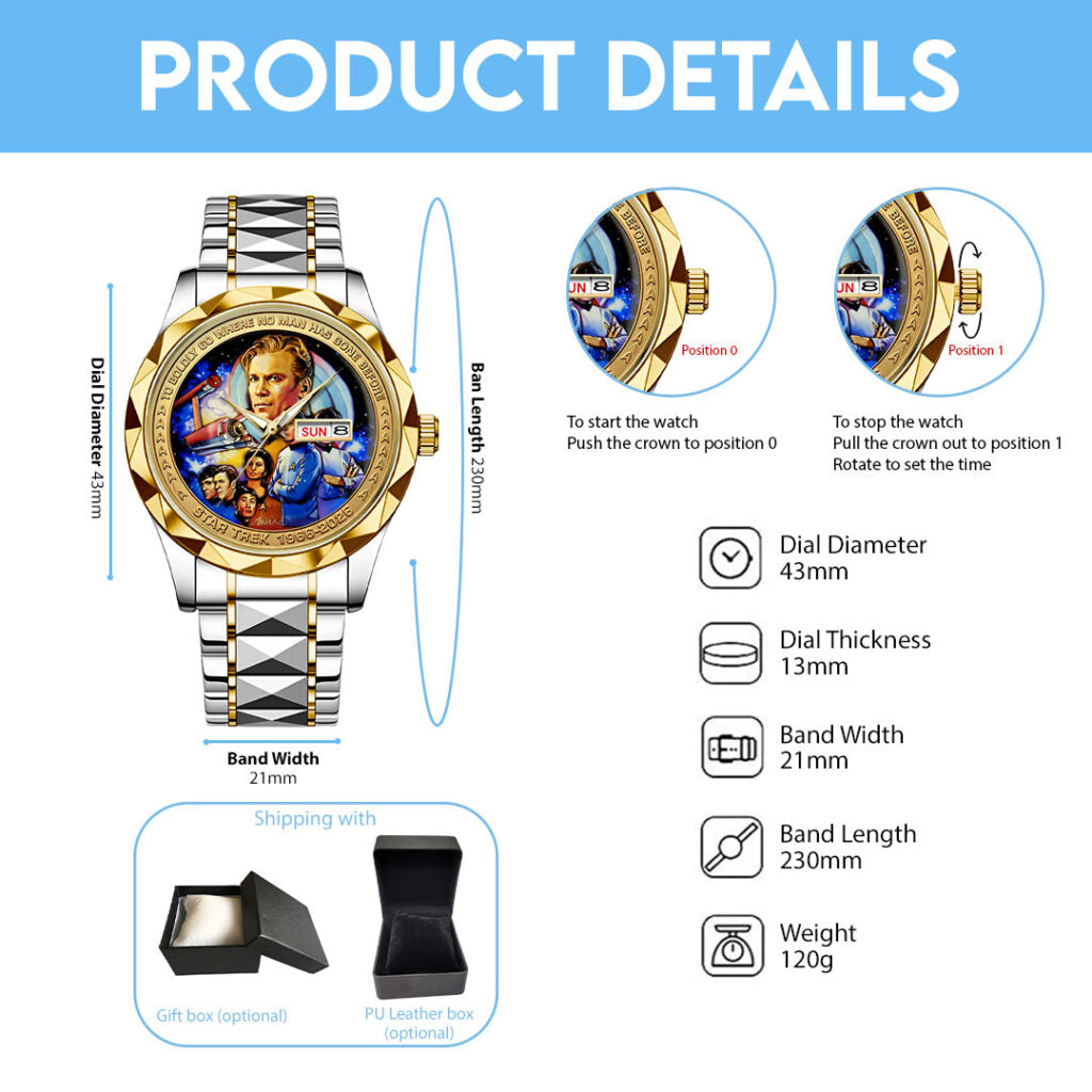 Star Trek 60th Anniversary Alloy Luxury Quartz Watch - HOATT17613