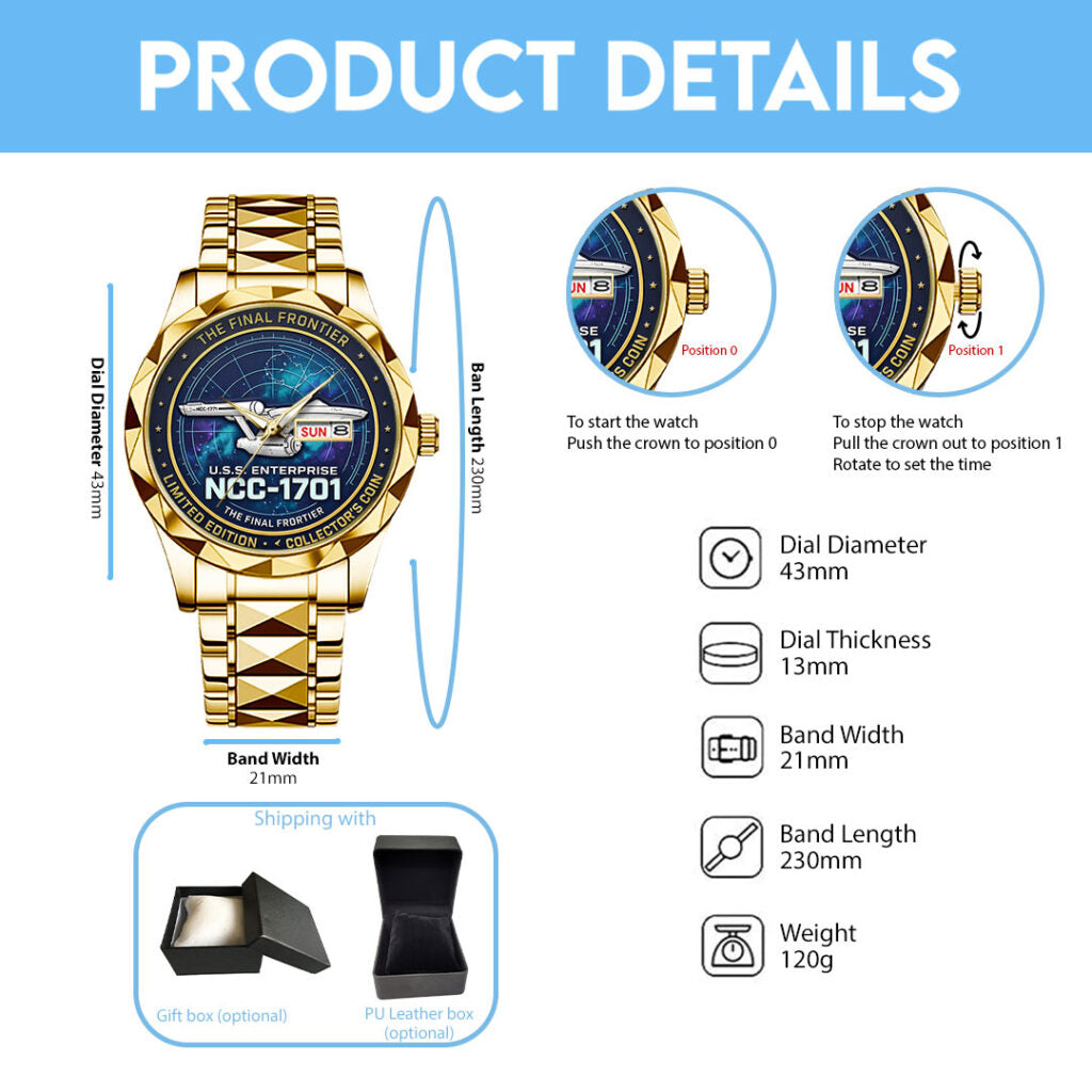 Star Trek 60th Anniversary Alloy Luxury Quartz Watch - TANTN21419