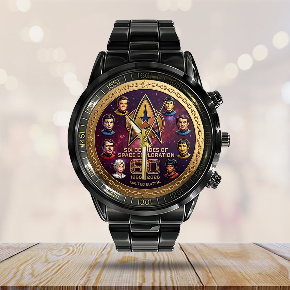 Star Trek 60th Anniversary Black Stainless Steel Watch - TMTHU6024