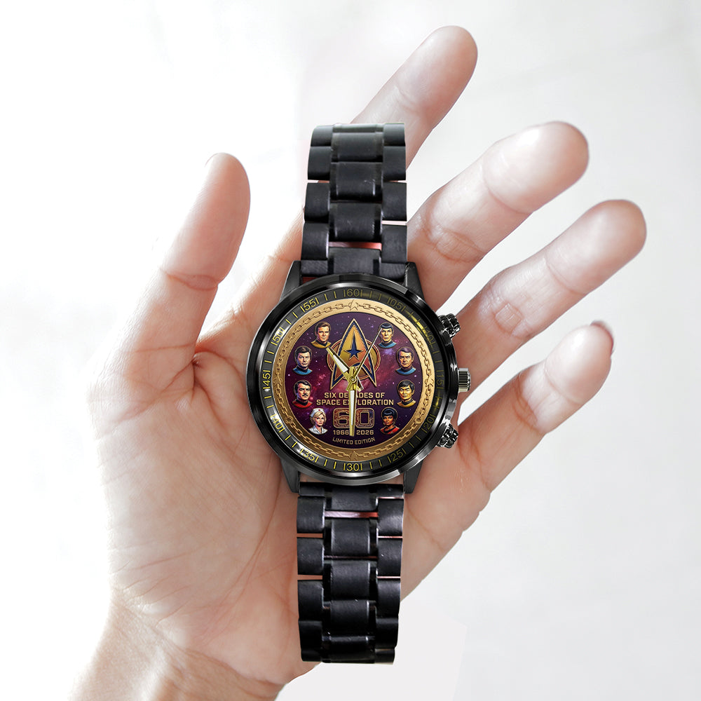 Star Trek 60th Anniversary Black Stainless Steel Watch - TMTHU6024
