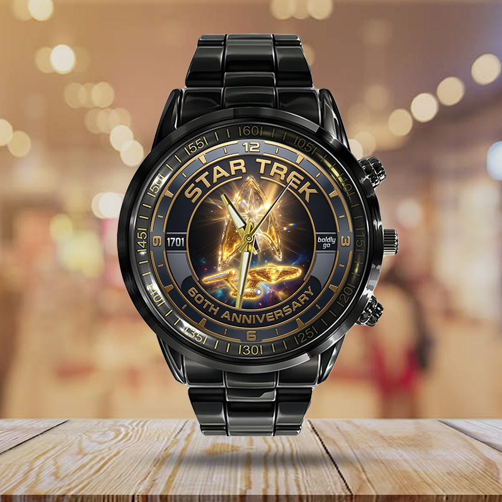 Star Trek 60th Anniversary Black Stainless Steel Watch - TMTHU7448