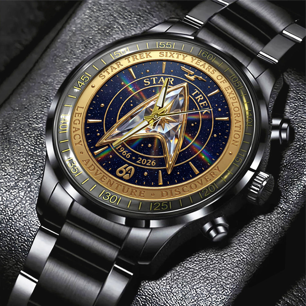 Star Trek 60th Anniversary Black Stainless Steel Watch - TMTHU7671
