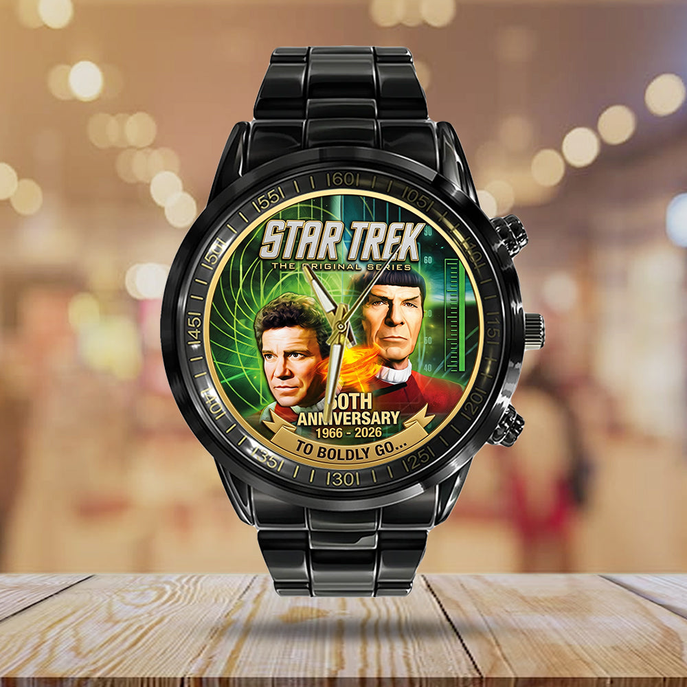 Star Trek 60th Anniversary Black Stainless Steel Watch - TMTHU7844