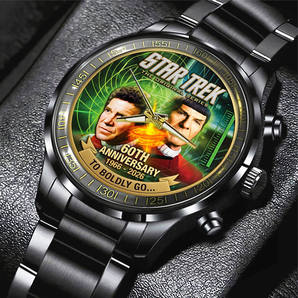 Star Trek 60th Anniversary Black Stainless Steel Watch - TMTHU7844