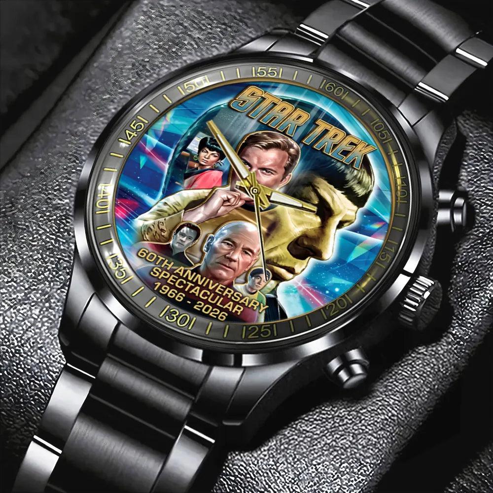Star Trek 60th Anniversary Black Stainless Steel Watch - TMTHU7850