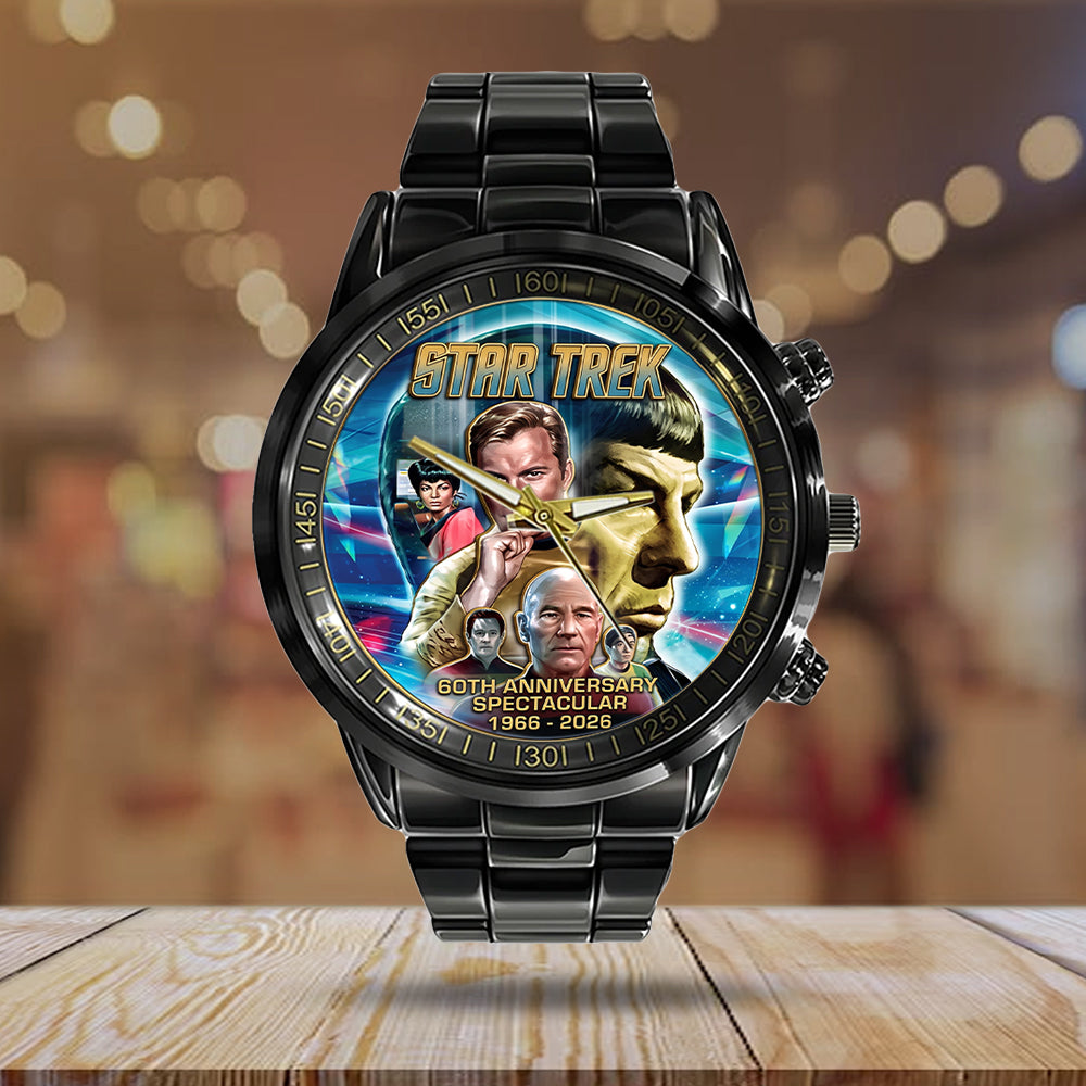 Star Trek 60th Anniversary Black Stainless Steel Watch - TMTHU7850