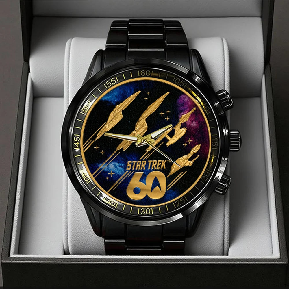 Star Trek 60th Anniversary Black Stainless Steel Watch - TMTHU9051