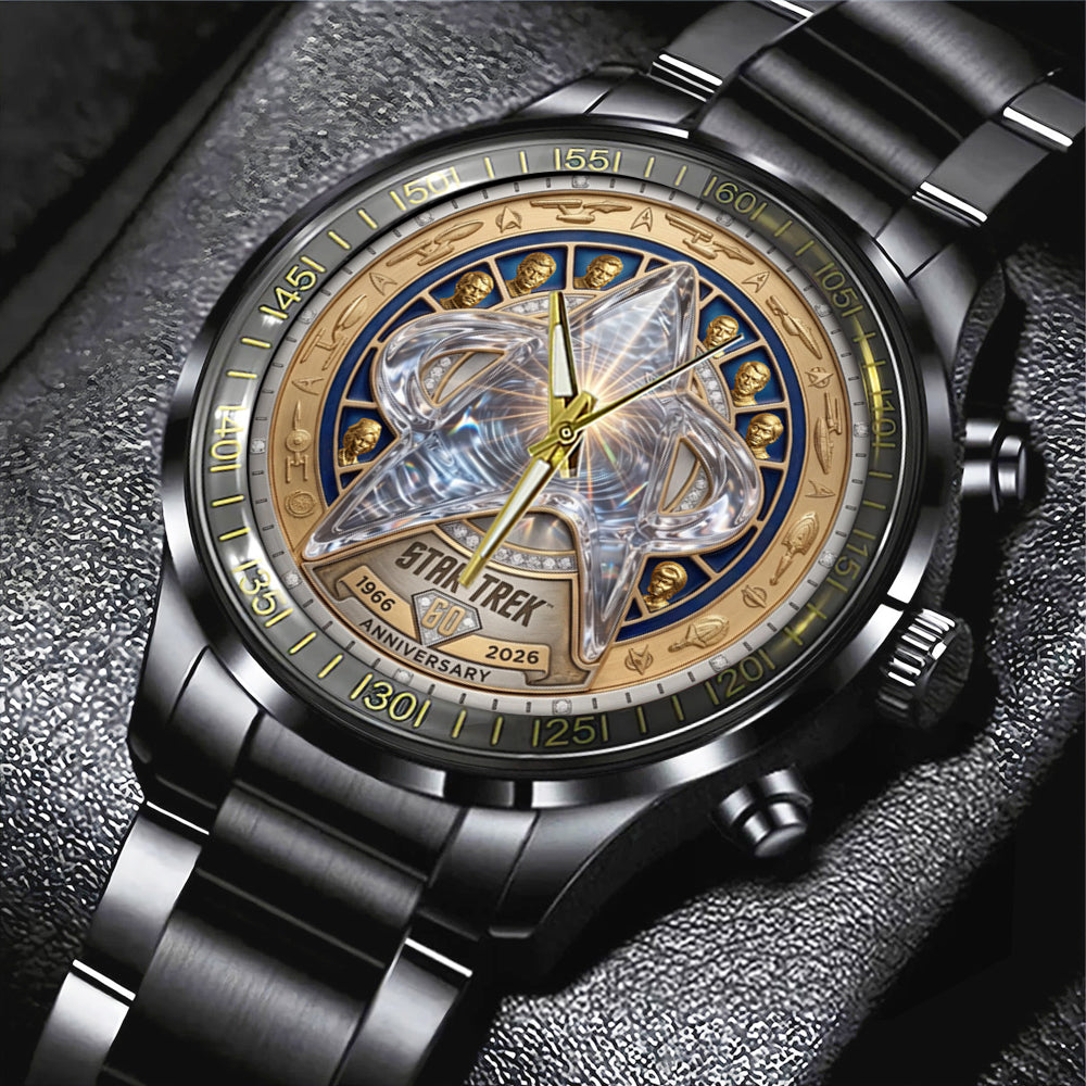 Star Trek 60th Anniversary Black Stainless Steel Watch - TMTHU7680