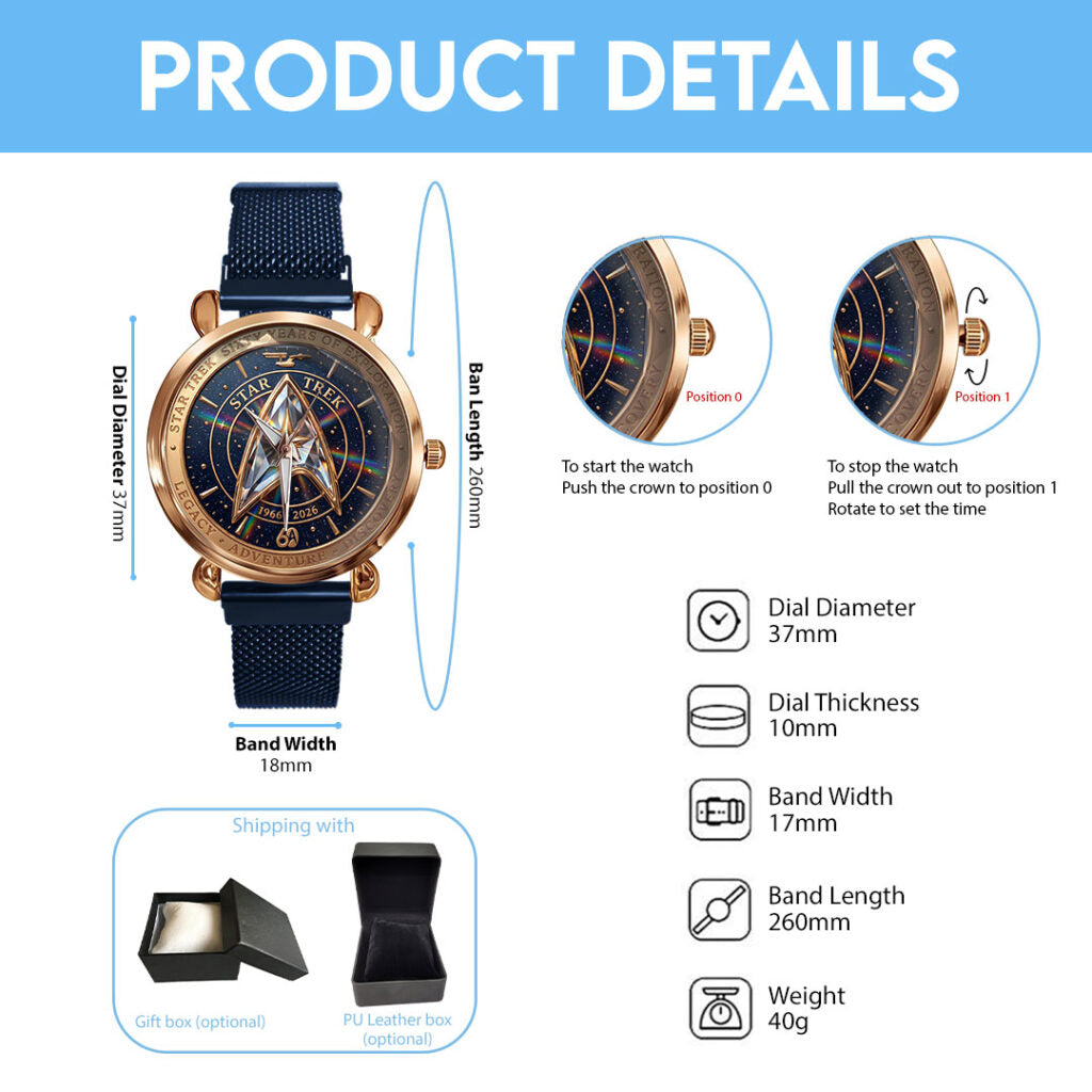Star Trek 60th Anniversary Mesh Strap Quartz Watch - TMTHU7626