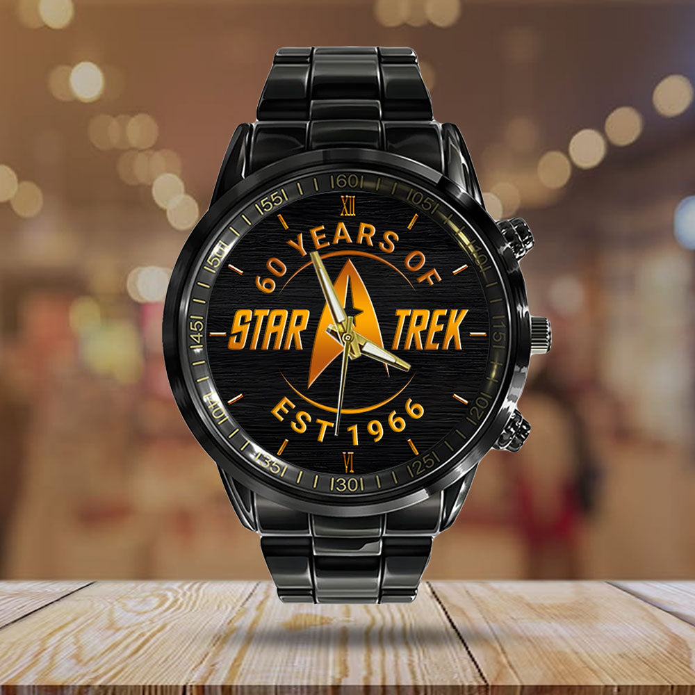 Star Trek 60th Anniversary Black Stainless Steel Watch - HOATT12542