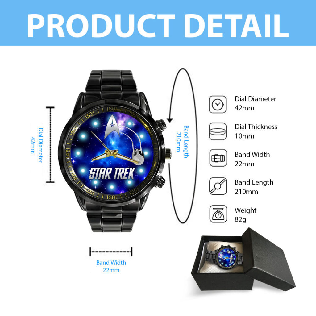 Star Trek Black Stainless Steel Watch - HOATT13637