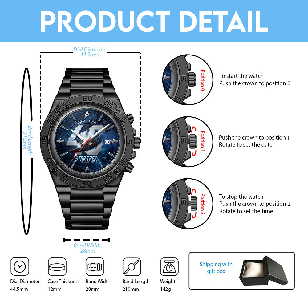 Star Trek IV: The Voyage Home Gentleman Stainless Steel Watch - TMTHU6669