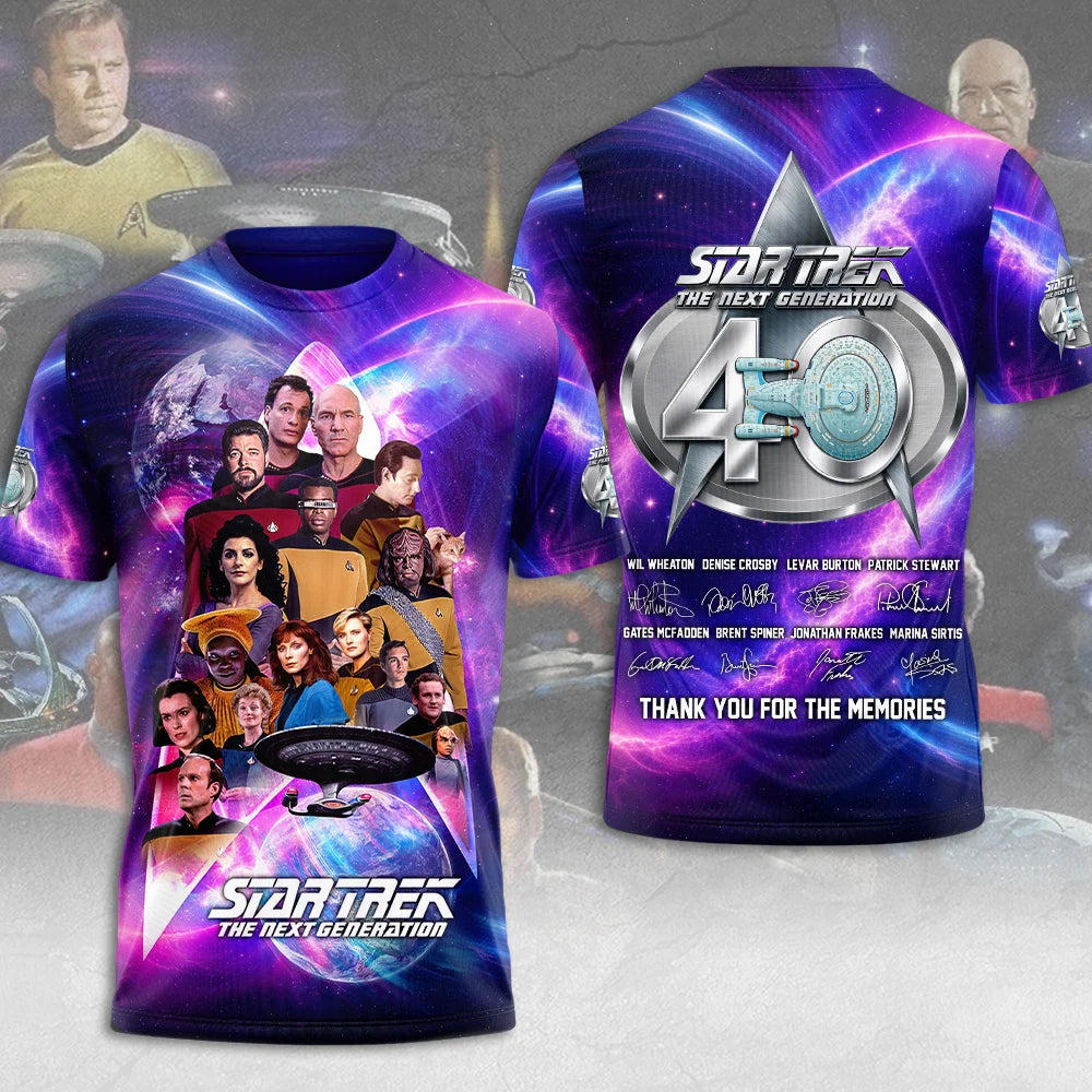 Star Trek: The Next Generation 40th Anniversary 3D Apparel – TMTHU8716