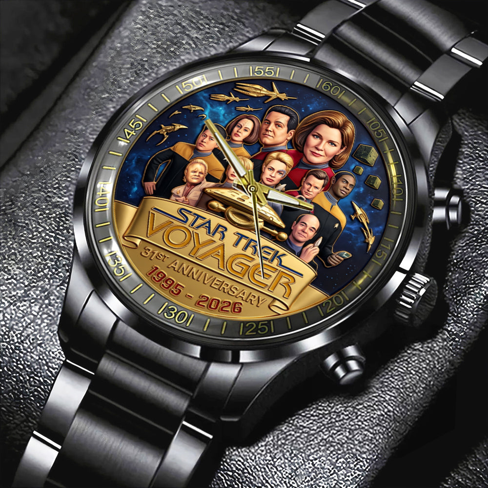 Star Trek Voyager Black Stainless Steel Watch - TMTHU7499