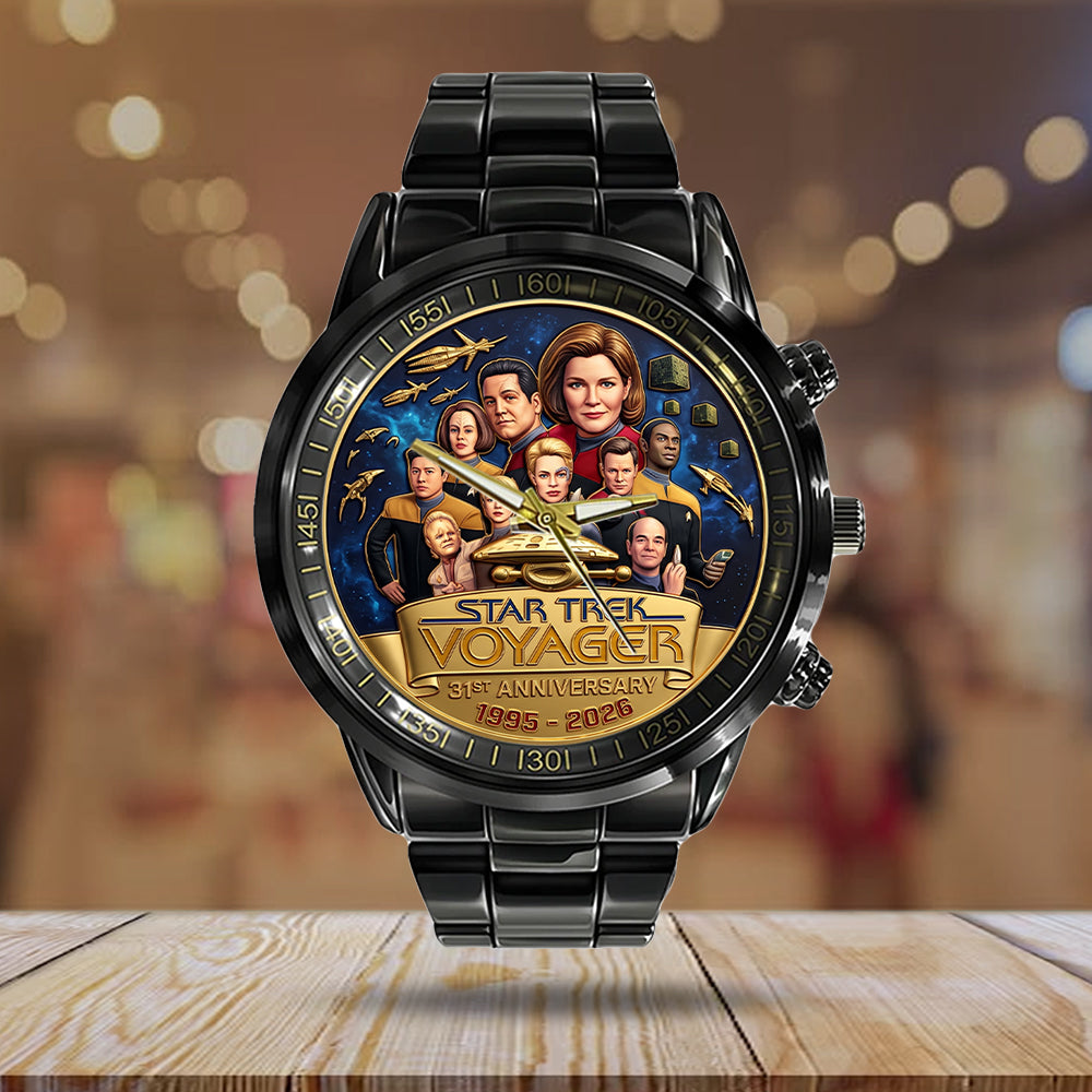 Star Trek Voyager Black Stainless Steel Watch - TMTHU7499
