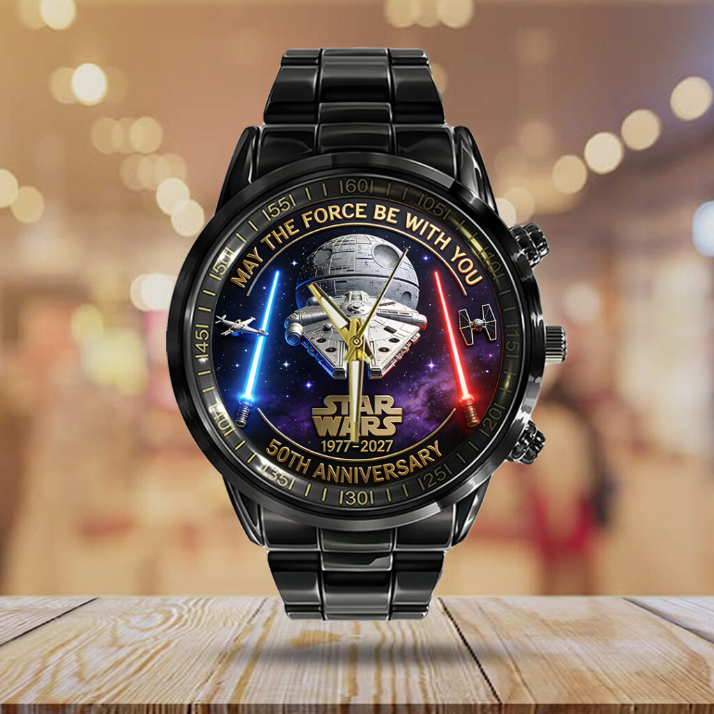 Star Wars 50th Anniversary 2027 Black Stainless Steel Watch - TANTN21319