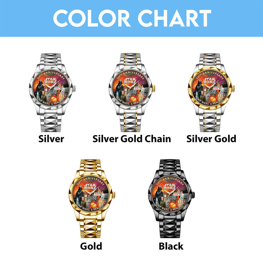 Star Wars 50th Anniversary Alloy Luxury Quartz Watch - TMTHU4869