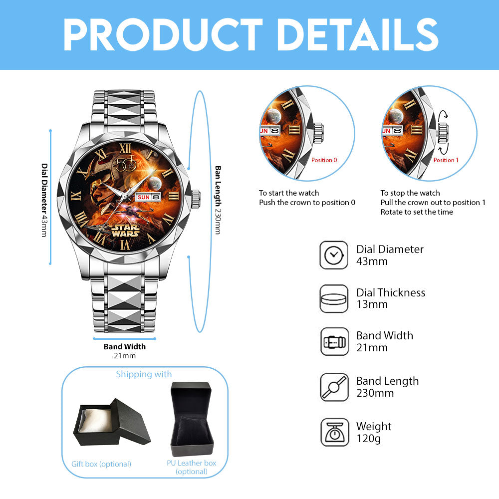 Star Wars 50th Anniversary Alloy Luxury Quartz Watch - TMTHU6516