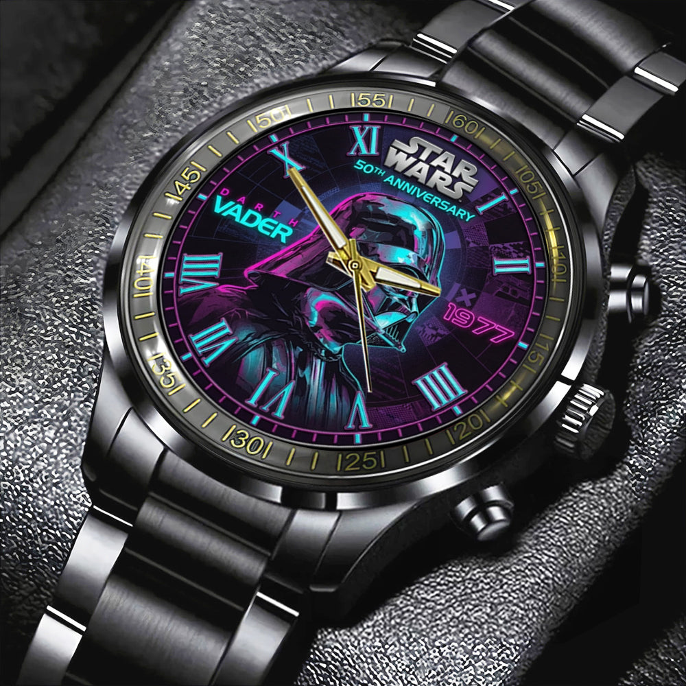 Star Wars 50th Anniversary Black Stainless Steel Watch - TMTHU7370