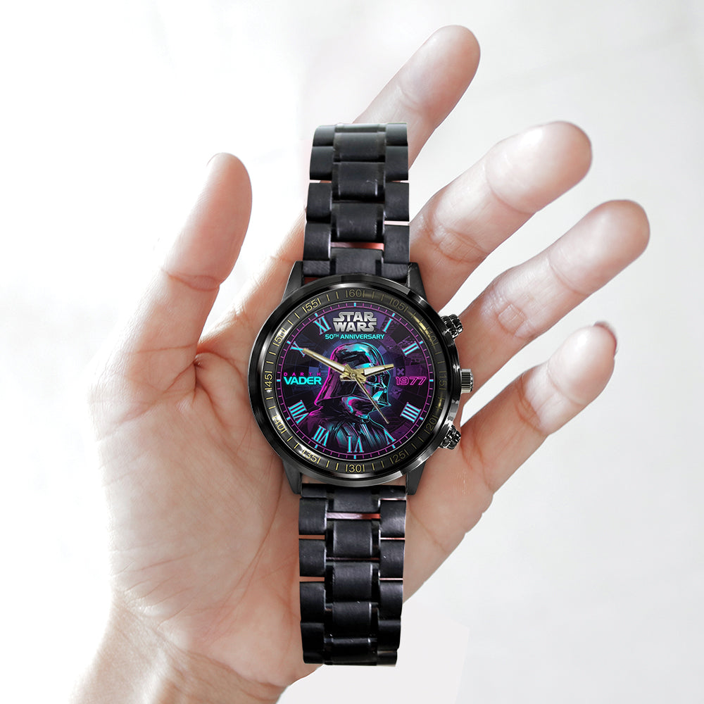 Star Wars 50th Anniversary Black Stainless Steel Watch - TMTHU7370