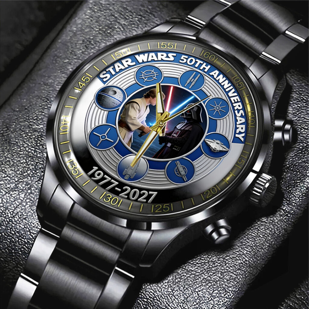 Star Wars 50th Anniversary Black Stainless Steel Watch - TANTN21483