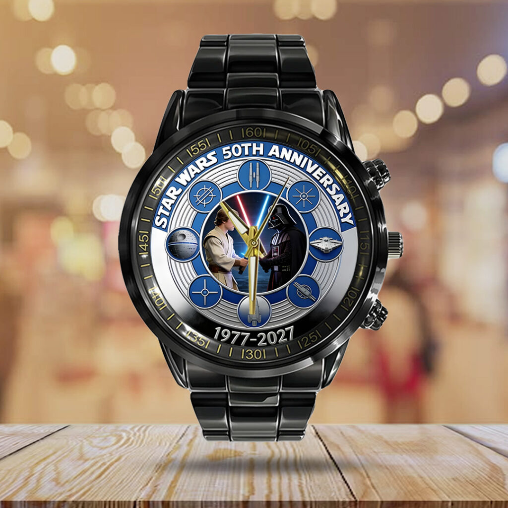 Star Wars 50th Anniversary Black Stainless Steel Watch - TANTN21483