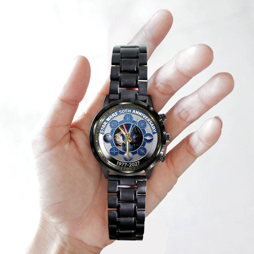 Star Wars 50th Anniversary Black Stainless Steel Watch - TANTN21483