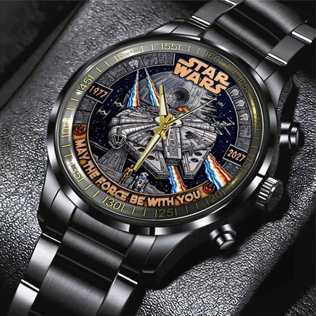 Star Wars 50th Anniversary Black Stainless Steel Watch - TANTN21717