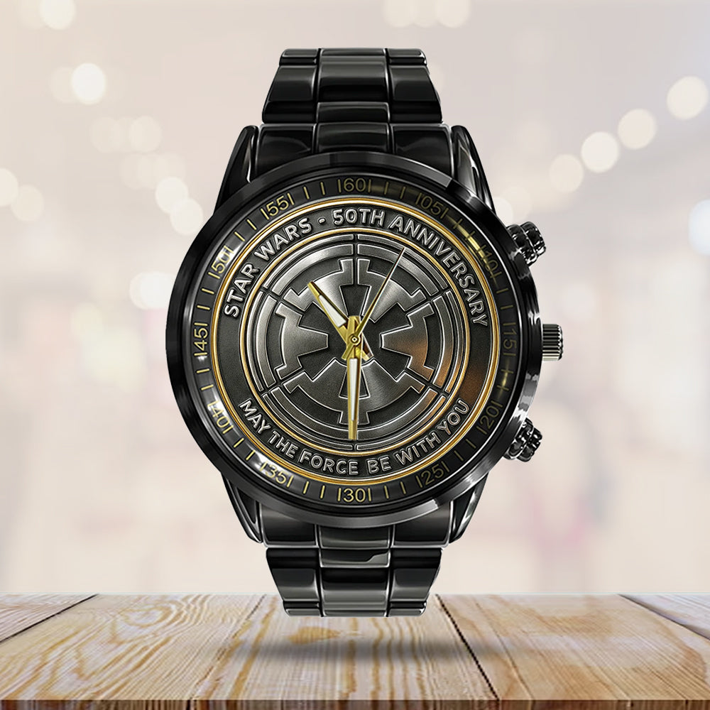 Star Wars 50th Anniversary Black Stainless Steel Watch - TMTHU2200