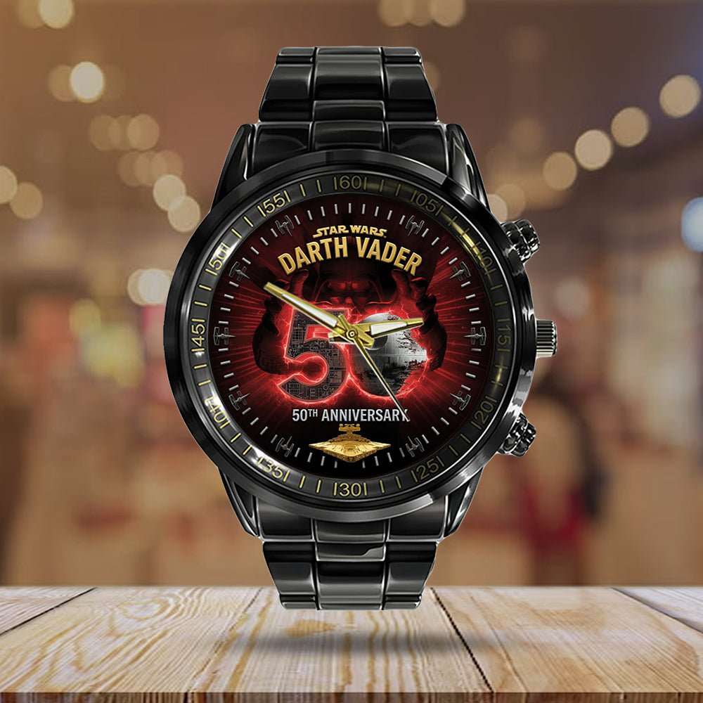 Star Wars 50th Anniversary Black Stainless Steel Watch - TMTHU6851