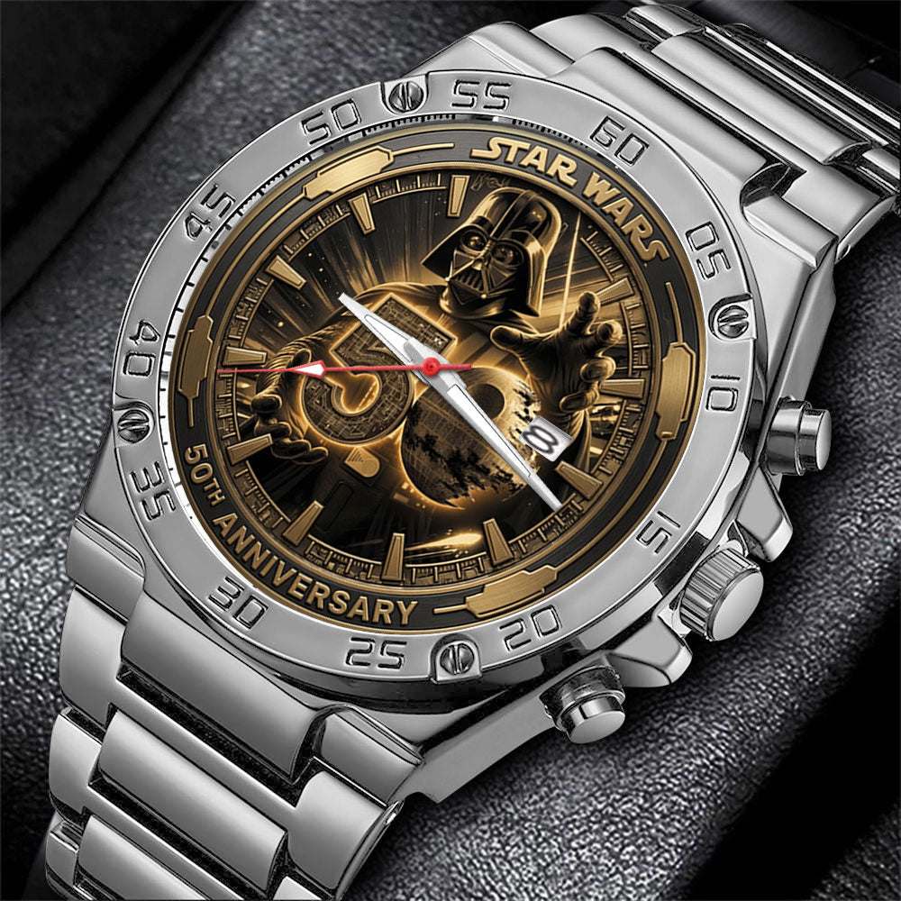 Star Wars 50th Anniversary Gentleman Stainless Steel Watch - TMTHU6667