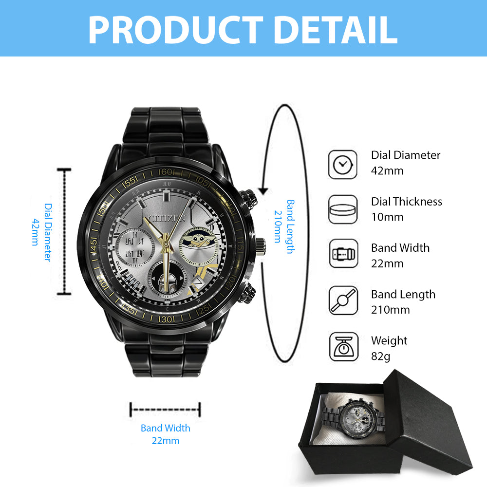 Star Wars Black Stainless Steel Watch - TMTHU7292