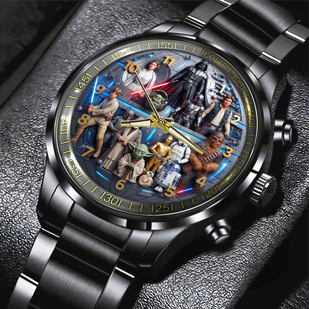 Star Wars Black Stainless Steel Watch - TMTHU7672
