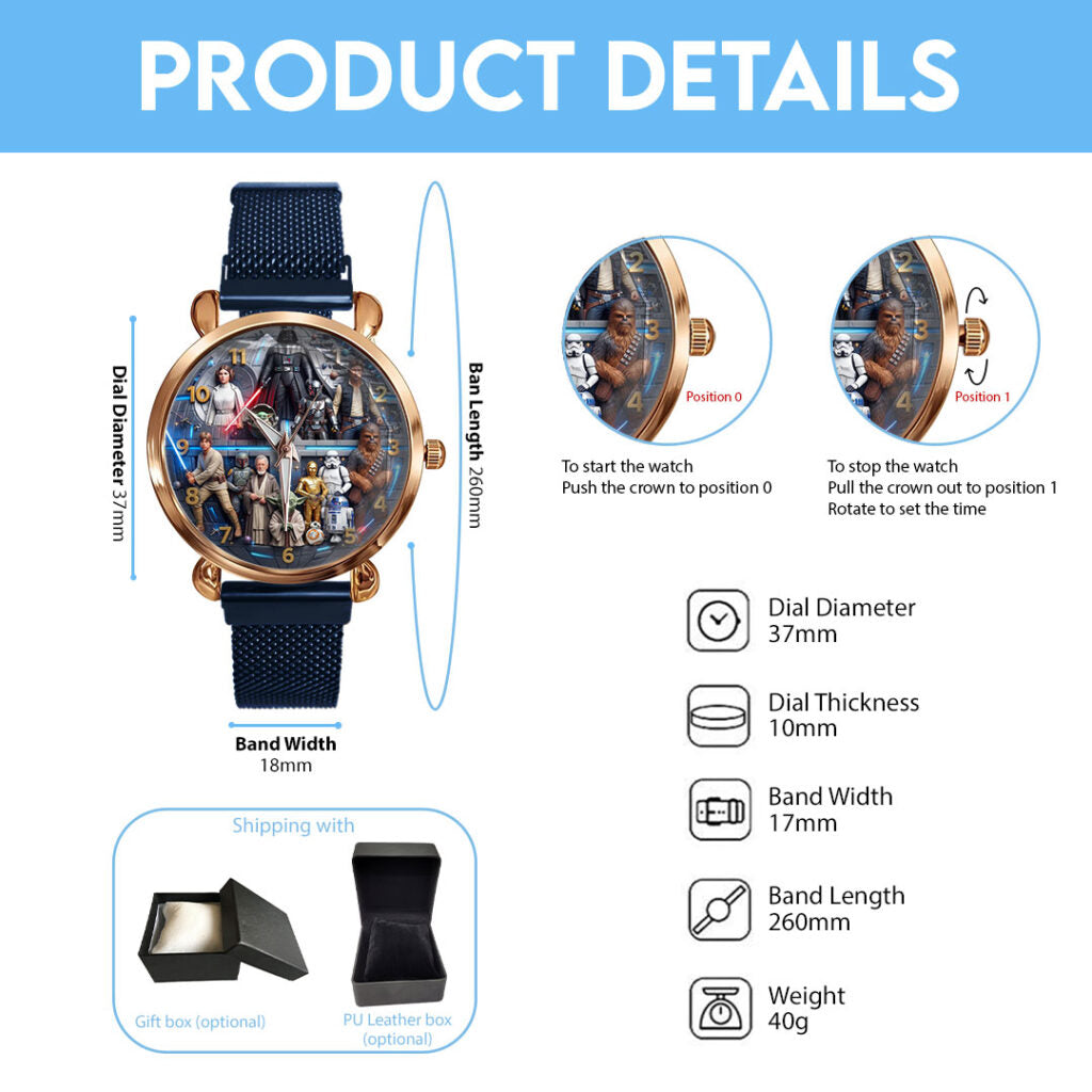 Star Wars Mesh Strap Quartz Watch - TMTHU8019