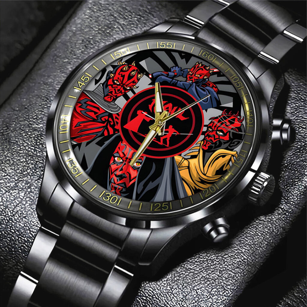 Star Wars: Maul Shadow Lord Black Stainless Steel Watch - TANTN22669