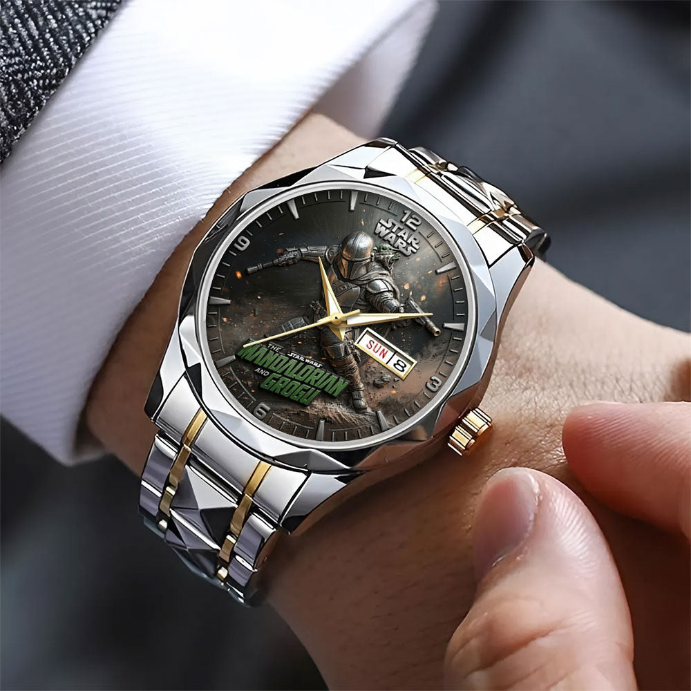 Star Wars: The Mandalorian and Grogu Alloy Luxury Quartz Watch - TMTHU6679