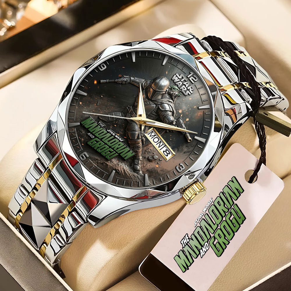 Star Wars: The Mandalorian and Grogu Alloy Luxury Quartz Watch - TMTHU6679