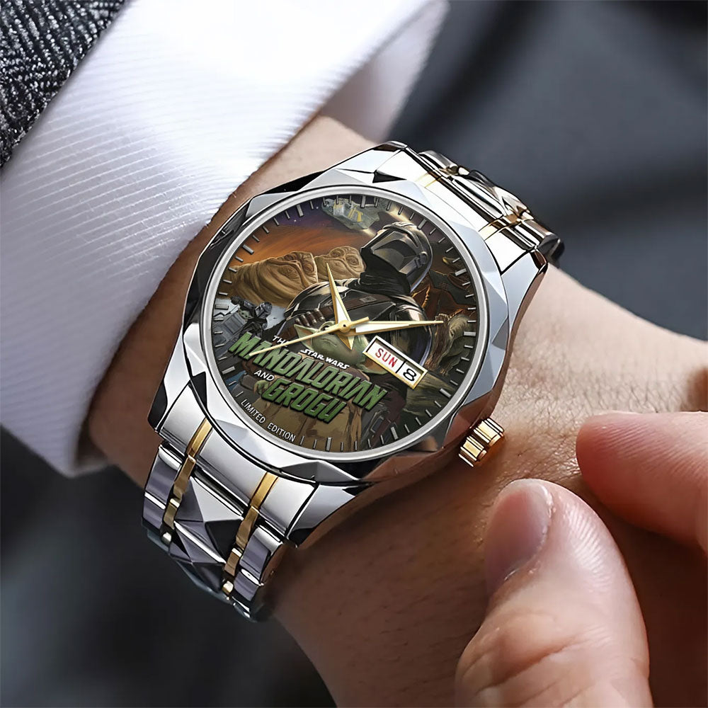 Star Wars: The Mandalorian and Grogu Alloy Luxury Quartz Watch - TMTHU6687