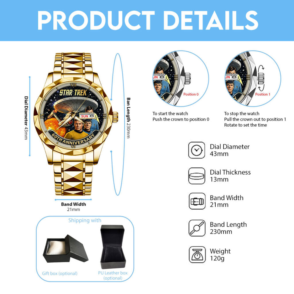 Star Trek 60th Anniversary 2026 Alloy Luxury Quartz Watch - TMTHU3932